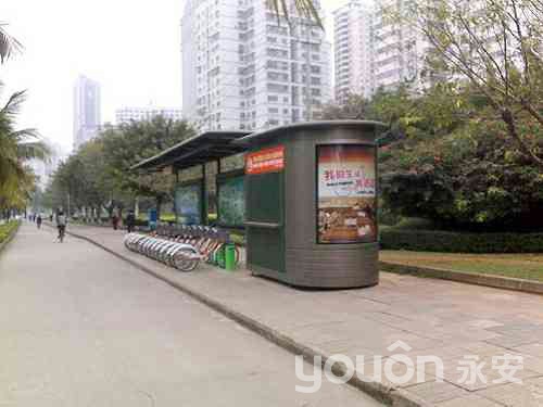 海口市公共自行車首期站點(diǎn)已建成
